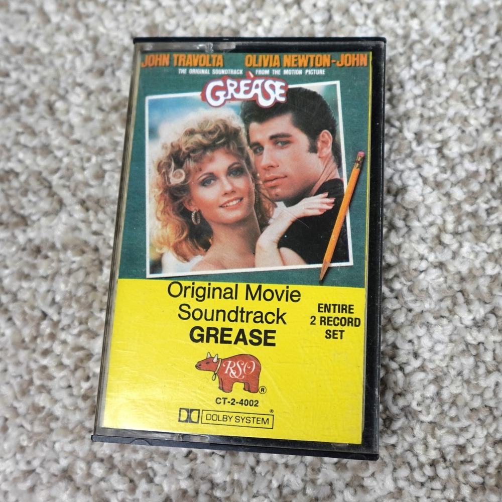 Grease Original Movie Soundtrack Cassette Tape RSO CT-2-4002 John Travolta 1978